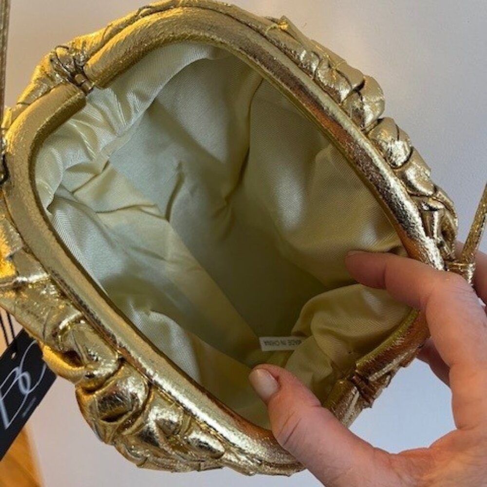 Metallic Gold Crossbody Pouch - Picture 14 of 15